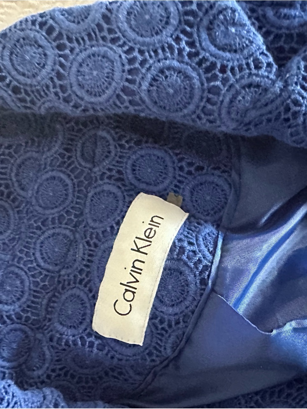 Blue Textured Circlet-Pattern Blazer - Picture 8 of 9